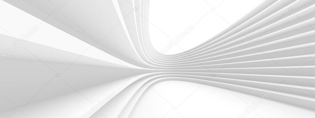 Abstract Construction Background. White Urban Texture. Realistic 3d Rendering