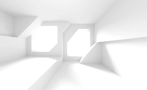 Abstract Tech Background. White Indoor Texture. Purity 3d Rendering