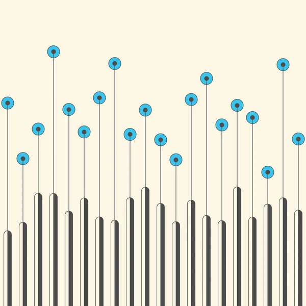 Nahtloses Blumenmuster Abstrakte Blaue Blume Hintergrund Vektorillustration — Stockvektor