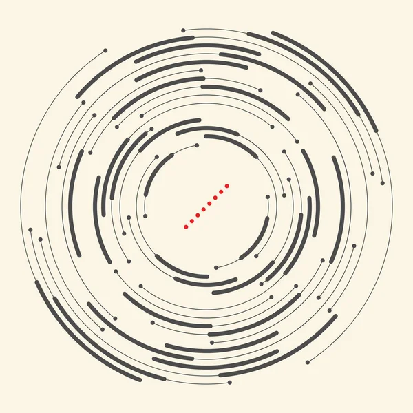 Abstraktes Kreisrundes Logo Vintage Geometric Hintergrund Vektorillustration — Stockvektor