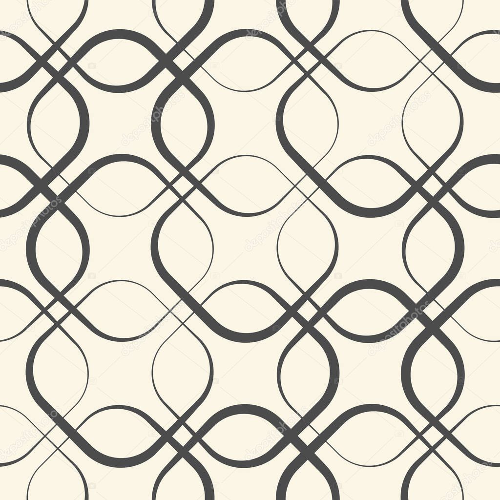 Abstract Seamless Pattern. Modern Monochrome Background. Vector Illustration