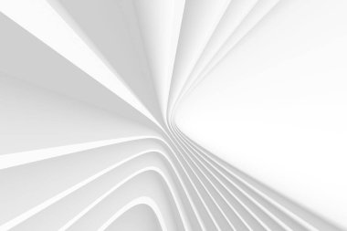 Soyut Bina Arkaplanı. Dalga Grafik Tasarımı. Yaratıcı 3d Hazırlama