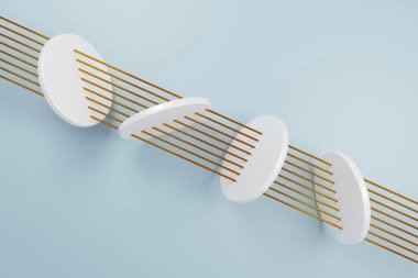 Soyut Gelecek Geçmişi. Minimum Geometrik Kavram. Yumuşak 3d Görüntü