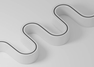 Modern iç duvar kağıdı. Beyaz dalga dokusu. Yaratıcı 3d Resim