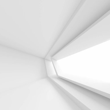 Soyut Bina Arkaplanı. Monokrom Grafik Tasarımı. 3d Hazırlamayı Temizle