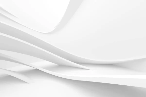 概要ホールの背景 ホワイト未来的テクスチャ ストライプ3Dイラスト — ストック写真