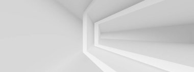 Soyut Ofis Geçmişi. Beyaz İç Doku. Dijital 3d İllüstrasyon