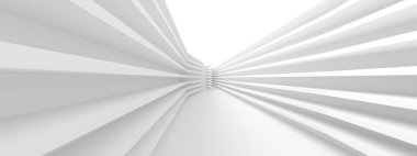 Modern Hall Duvar Kağıdı. Beyaz dalga dokusu. Şablon 3d Hazırlama