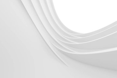 Soyut Bina Arkaplanı. Dairesel Grafik Tasarım. Şablon 3d Hazırlama