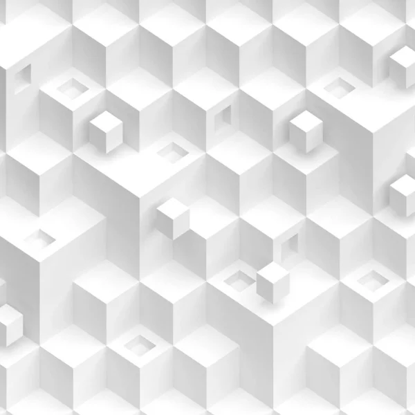 几何背景 白色商业结构 纯度3D说明说明 — 图库照片