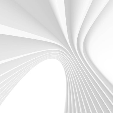 Modern İnşaat Duvar kağıdı. Beyaz Fütürist Doku. Güzel 3D İllüstrasyon