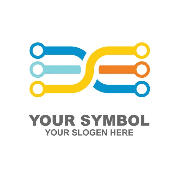 Logotipo Empresa Isolado Fundo Branco Vetor Ilustração — Vetor de Stock