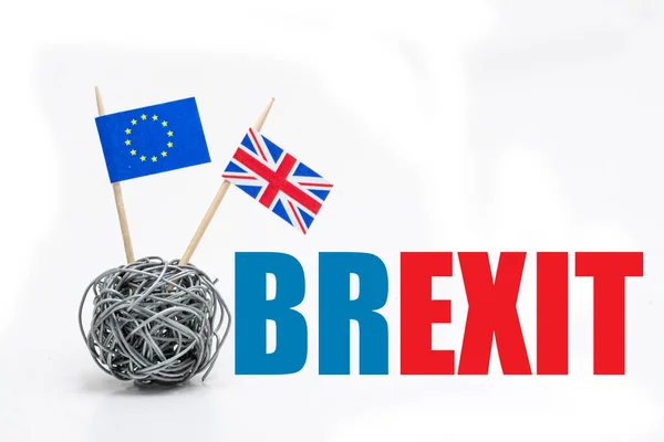 Торговая Война Брексит Экономический Конфликт Между Великобританией Европейским Союзом Иллюстрация — стоковое фото