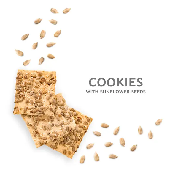 Gezonde voeding. rispy dieet cookies. Geïsoleerd op witte achtergrond — Stockfoto