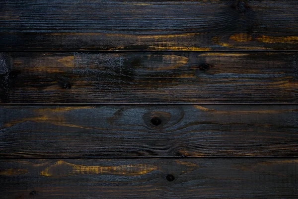 Background with dark wooden texture, horizontal arranged planks — Stock Photo, Image