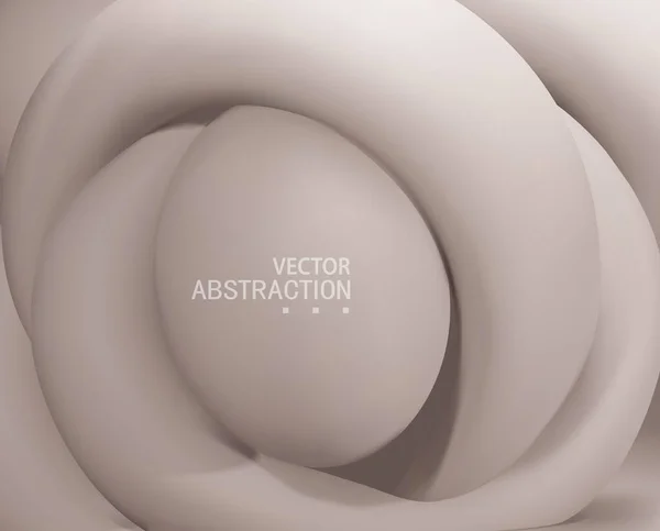 Ilustração Vetorial Fundo Abstrato Com Abstrato Volumétrico Formas Cores Pastel — Vetor de Stock