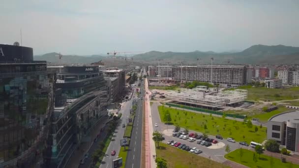 Podgorica Daki Merkezi Başkent Panorama Karadağ — Stok video