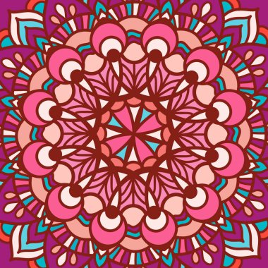 Kare renkli dairesel desende. 