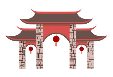 Basit Çince pavilion kapısı. 