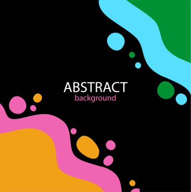 Dökülen, turuncu ve yeşil dalga boya soyut vektör illustratio