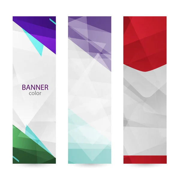 Verticale heldere banners met lege ruimte voor tekst instellen Abstract — Stockvector