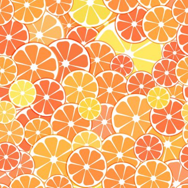 Vektör Dikişsiz desen arka plan. Narenciye frui yarısı dilimlenmiş
