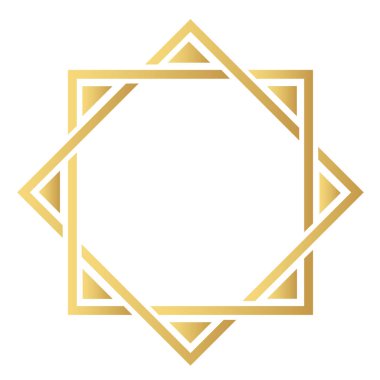 Şark süsleme unsuru. Altın modern kenarlık. 