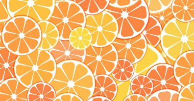 Vektör desen arka plan. Narenciye meyve portakal dilimli yarım