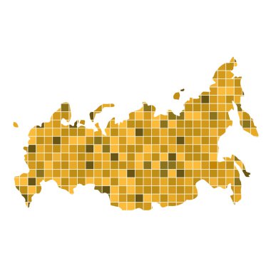 Soyut Rusya harita g farklı tonları karelerinin oluşur
