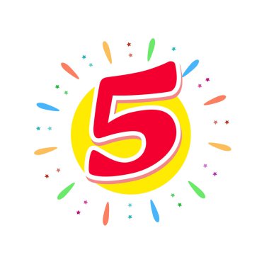 5 kırmızı havai fişek ortasında. Bize beş yıl. Ya da Doğum gününü kutlamak için.