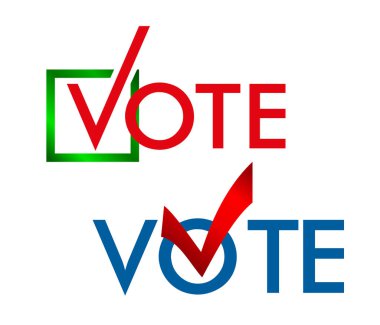 Oylama Sembolleri vektör şablonu