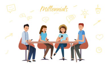 Milenyum nesli sosyal ağlarda birbirleriyle telefon kullanarak iletişim kuruyor.