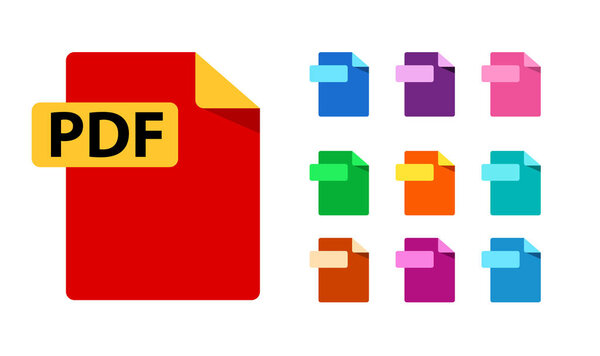 Big Collection of vector icons. File format extensions icons. 