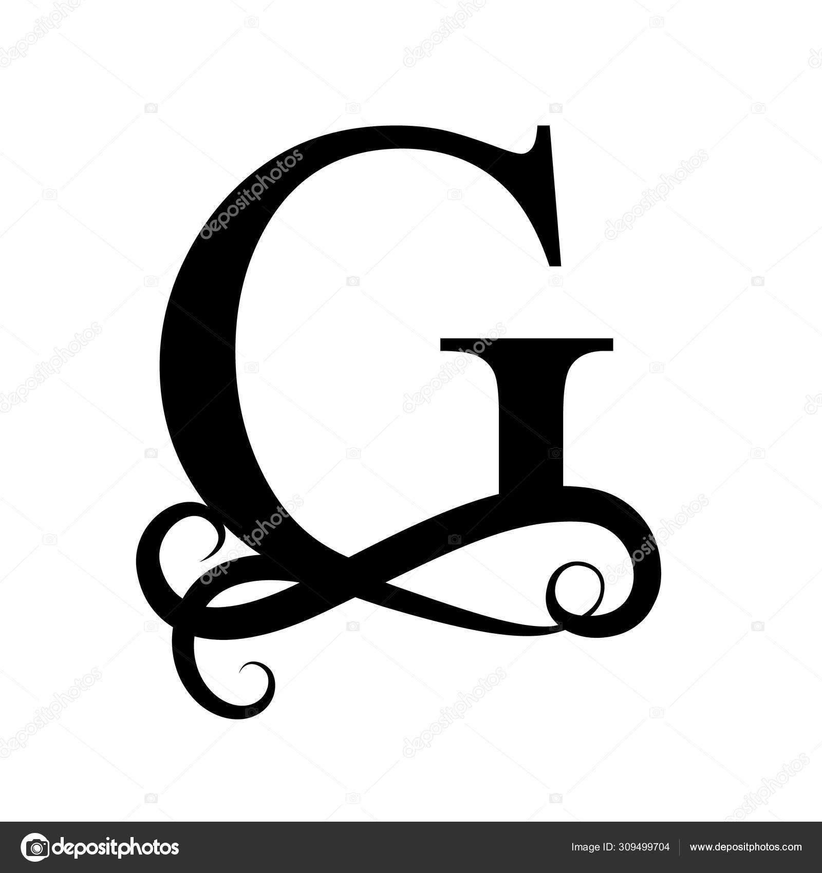 Black Letter G Capital Letter For Monograms And Logo Beautiful Letter Design Modern Element Logotype Stock Vector Image By C Kornetka 309499704