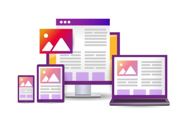 Parlak Düz Çizim tasarım web sitesi. konsept geçiş platformu