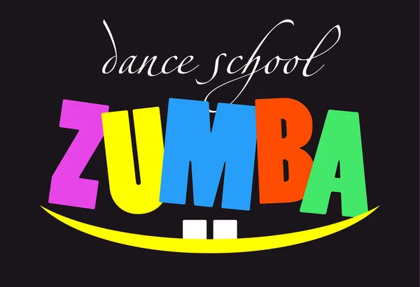 Zumba 'ya mesaj at, siyah arkaplanda gülümseyen bir kart.