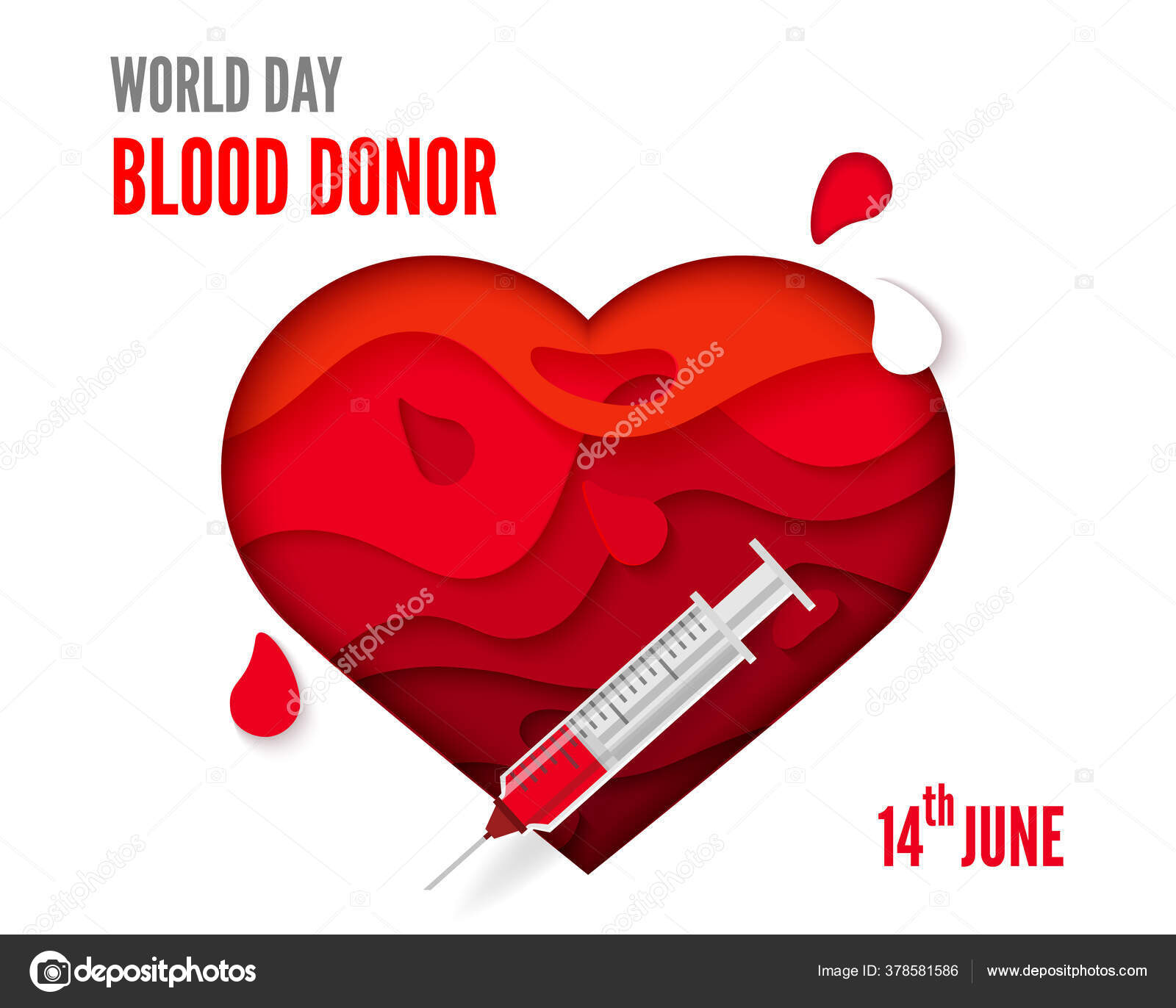 World blood donor day posters or invitations. Stock Vector Image by  ©kornetka #378581586