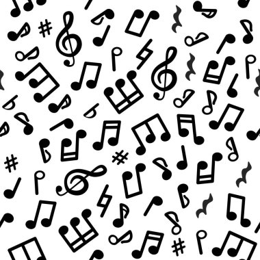 Soyut müzik notalarının kusursuz düzeni.