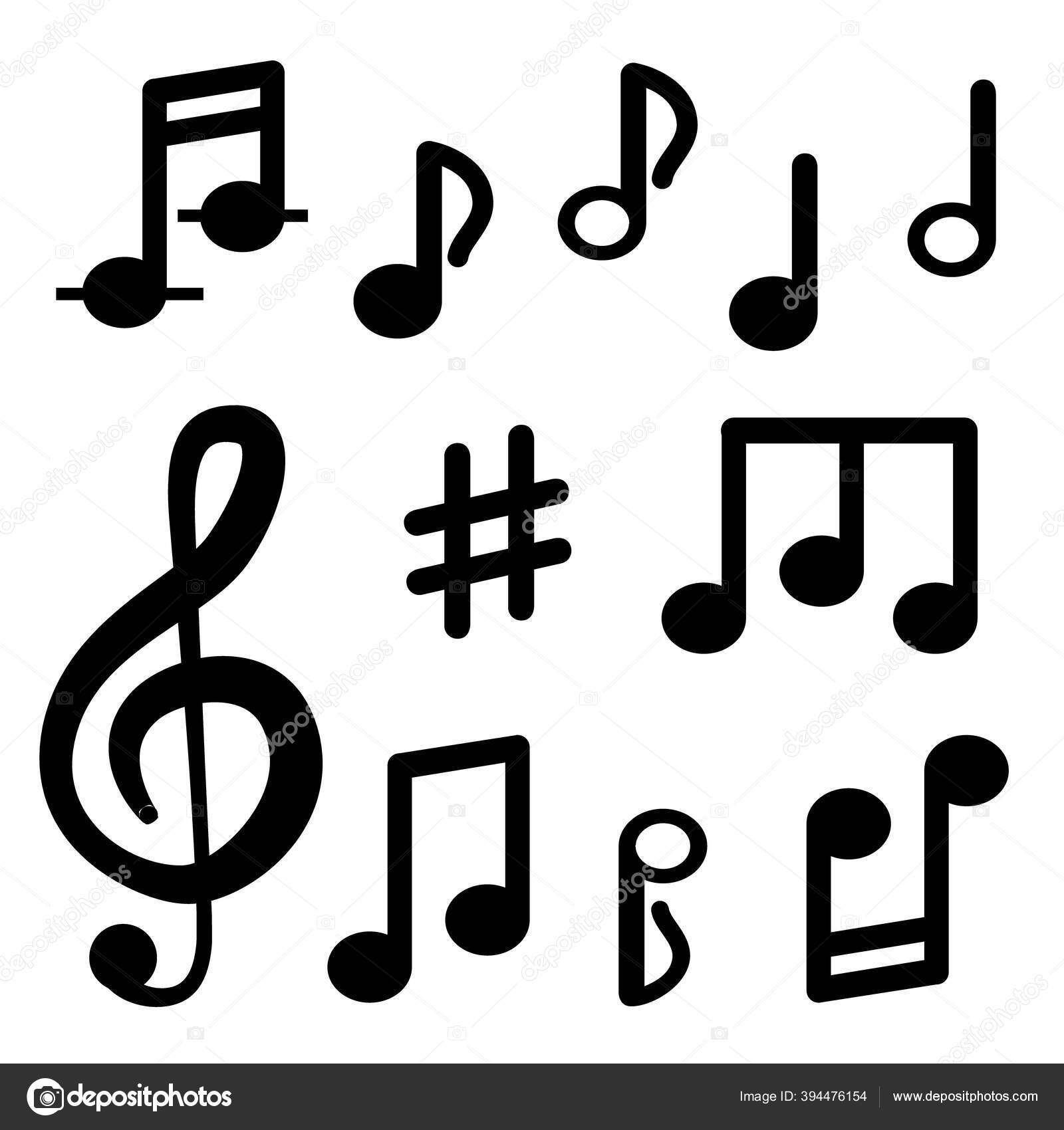 白い背景に隔離された音楽ノート 楽譜の記号 ストックベクター C Kornetka 白い背景に隔離された音楽ノート 楽譜の記号 ストックベクター C Kornetka