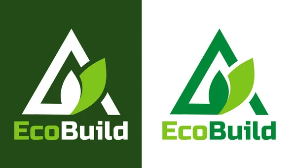 Home Building Logo und Symbole. Öko-Immobilien-Vektorlogo. — Stockvektor