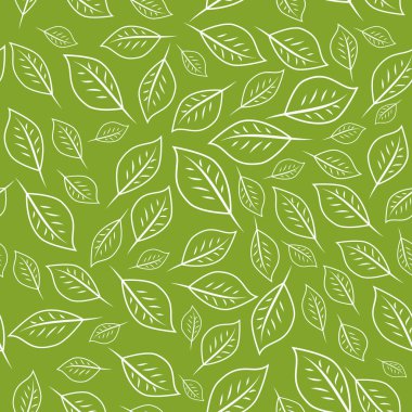 Kusursuz doğrusal desen. Yaprakların vektör çiçek süsü
