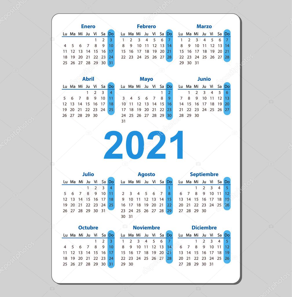 Calendar On 2021 Year Vertical Color Pocket Spanish Week Starts From Monday Vector Template Calendar For Business On Black Background Premium Vector In Adobe Illustrator Ai Ai Format Encapsulated ju 2021 calendar