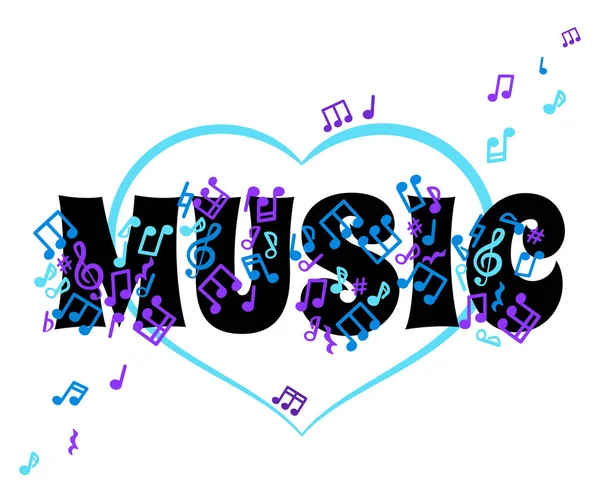 Αφηρημένη Μουσική Μπάνερ. Διάνυσμα έννοια Αγαπώ τη μουσική. — Διανυσματικό Αρχείο