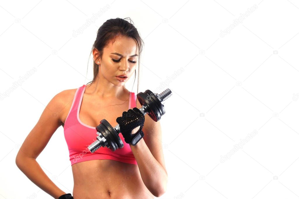 Fit woman working out