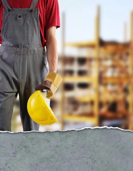 Travailleur Construction Équipement Protection — Photo