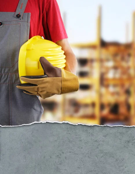 Travailleur Construction Équipement Protection — Photo