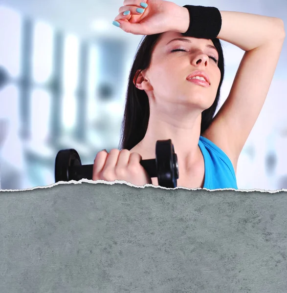 Mujer Haciendo Ejercicio Gimnasio — Foto de Stock