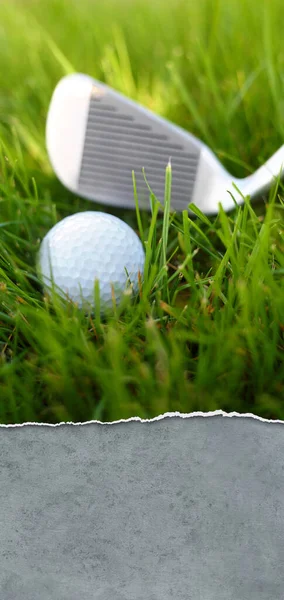 Close Golf Club Ball Stock Photo