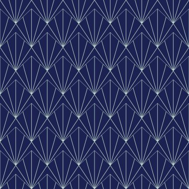 Art Deco Dikişsiz desen, Dizayn, kapak, tekstil, duvar kağıdı, vektör dekorasyon için geometrik arka plan