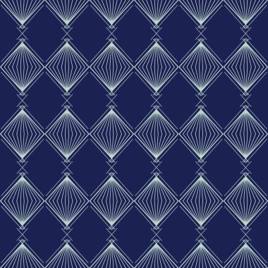 Art Deco Dikişsiz desen, Dizayn, kapak, tekstil, duvar kağıdı, vektör dekorasyon için geometrik arka plan